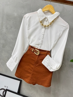 Saia/shorts sarja com cinto - Glamix 
