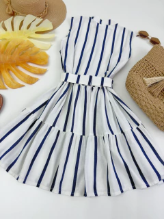 Vestido linho listrado na internet