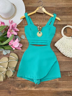 Conjunto alfaiataria verde água