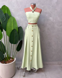 Conjunto saia e cropped