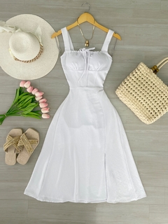 Vestido midi Luana branco
