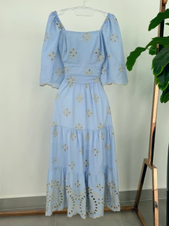 Vestido longo laise marinho - (cópia) - Glamix 