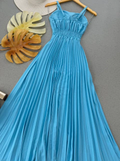 Vestido plissado de amarrar - Glamix 