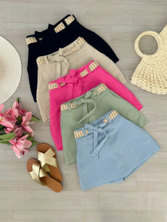 Saia/shorts linho - comprar online