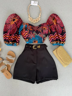 Shorts alfaiataria com cinto - loja online