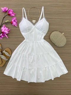 Vestido tricoline branco