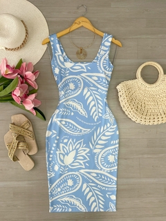Vestido midi poliamida