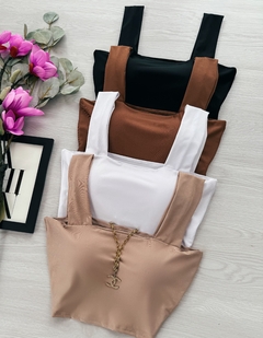 Cropped poliamida reto - comprar online
