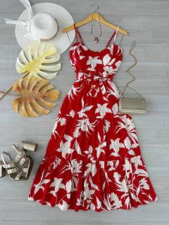 Vestido midi de amarrar - (cópia)