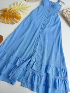 Vestido linho botões na internet