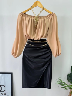 Saia cirrê mídi - Glamix 