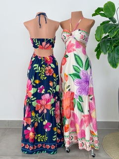 Vestido longo estampado - loja online
