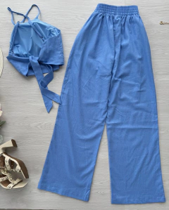 Conjunto Pantalona linho azul - comprar online