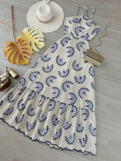 Vestido longo linho bordado - (cópia) - (cópia) - buy online