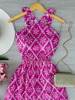 Vestido midi laise pink - comprar online