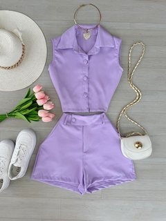 Conjunto Alfaiataria lilás