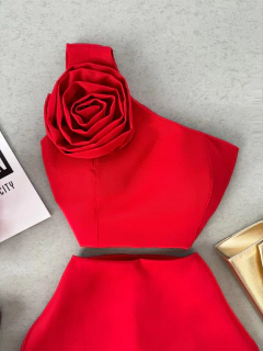 Conjunto Alfaiataria vermelho Flor - comprar online