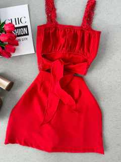 Conjunto Alfaiataria vermelho guipir - comprar online