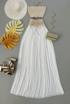 Conjunto crochê e tule - loja online