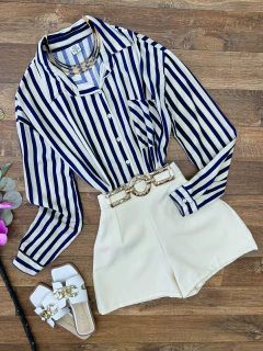 Camisa listrada azul - comprar online