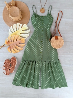 Vestido Midi poá