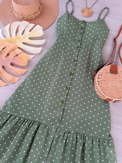 Vestido Midi poá - comprar online