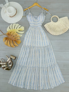 Vestido longo estampado