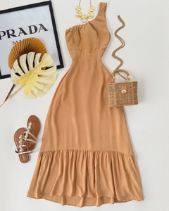 Vestido longo manga nula - comprar online
