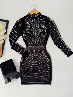 Vestido apliques tule - comprar online