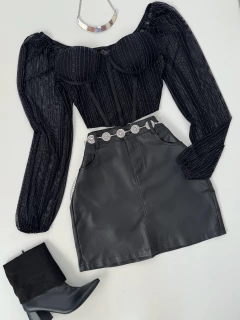 Cropped tule lurex - comprar online