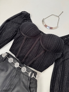 Cropped tule lurex na internet