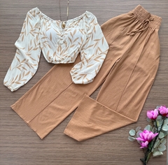 Calça pantalona linho - comprar online