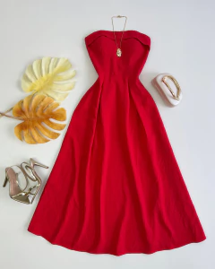 Vestido midi tomara que caia - comprar online