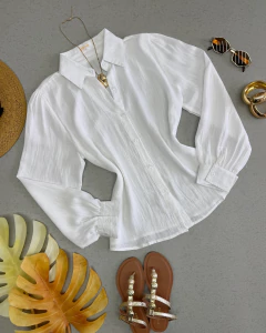 Camisa linho branca - comprar online