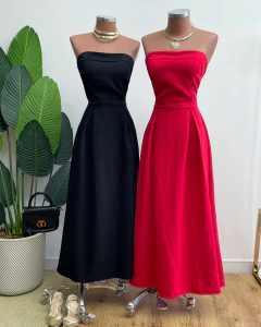 Vestido midi tomara que caia - Glamix 