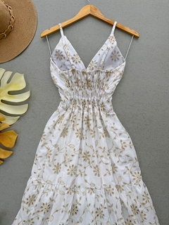 Vestido midi laise branco na internet