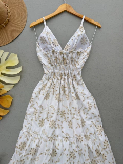 Vestido midi laise branco na internet