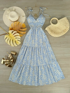 Vestido longo estampado