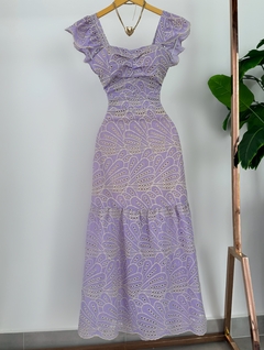 Vestido longo laise lilás - comprar online