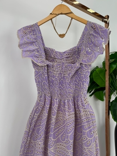 Vestido longo laise lilás - Glamix 