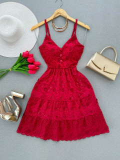 Vestido laise vermelho
