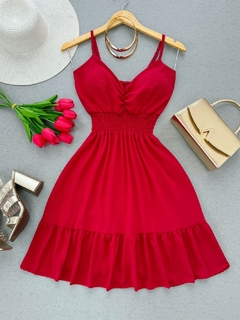 Vestido lastex vermelho