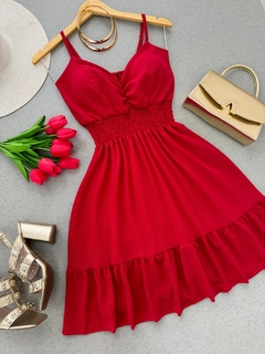 Vestido lastex vermelho - comprar online