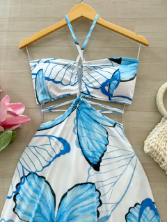 Vestido Longo borboletas na internet