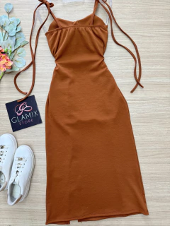 Vestido midi Canelado - comprar online