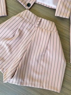 Conjunto alfaiataria risca de giz blazer na internet