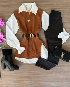 Conjunto colete, camisa e cinto - online store