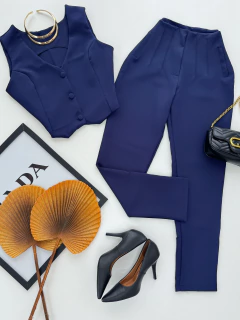 Conjunto Alfaiataria azul - comprar online