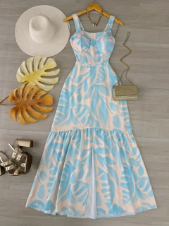 Vestido longo estampado