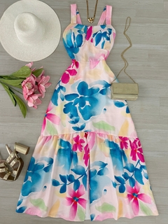 Vestido longo estampado